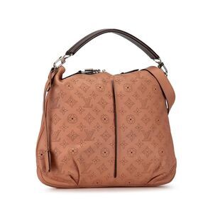 Auth Louis Vuitton Pink Monogram Empreinte LV Mahina Selene PM Tote